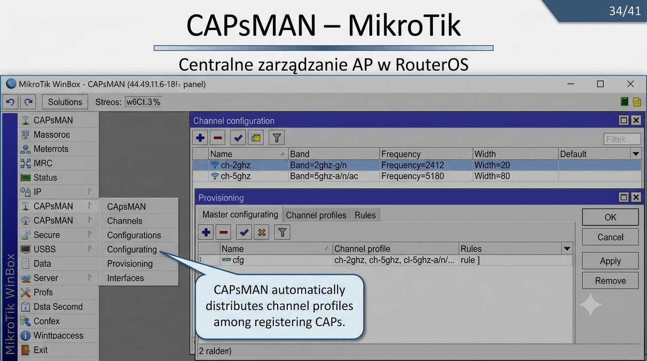 CAPsMAN konfiguracja w WinBox