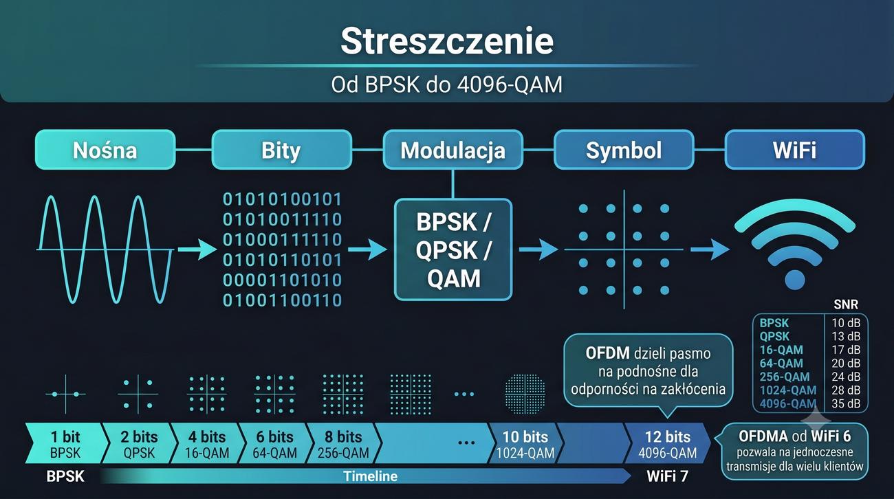 Streszczenie – od BPSK do 4096-QAM