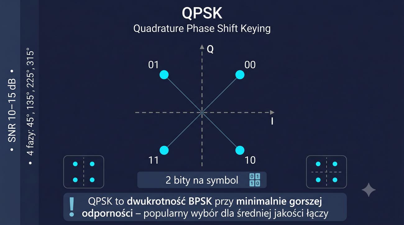 Konstelacja QPSK – 4 punkty
