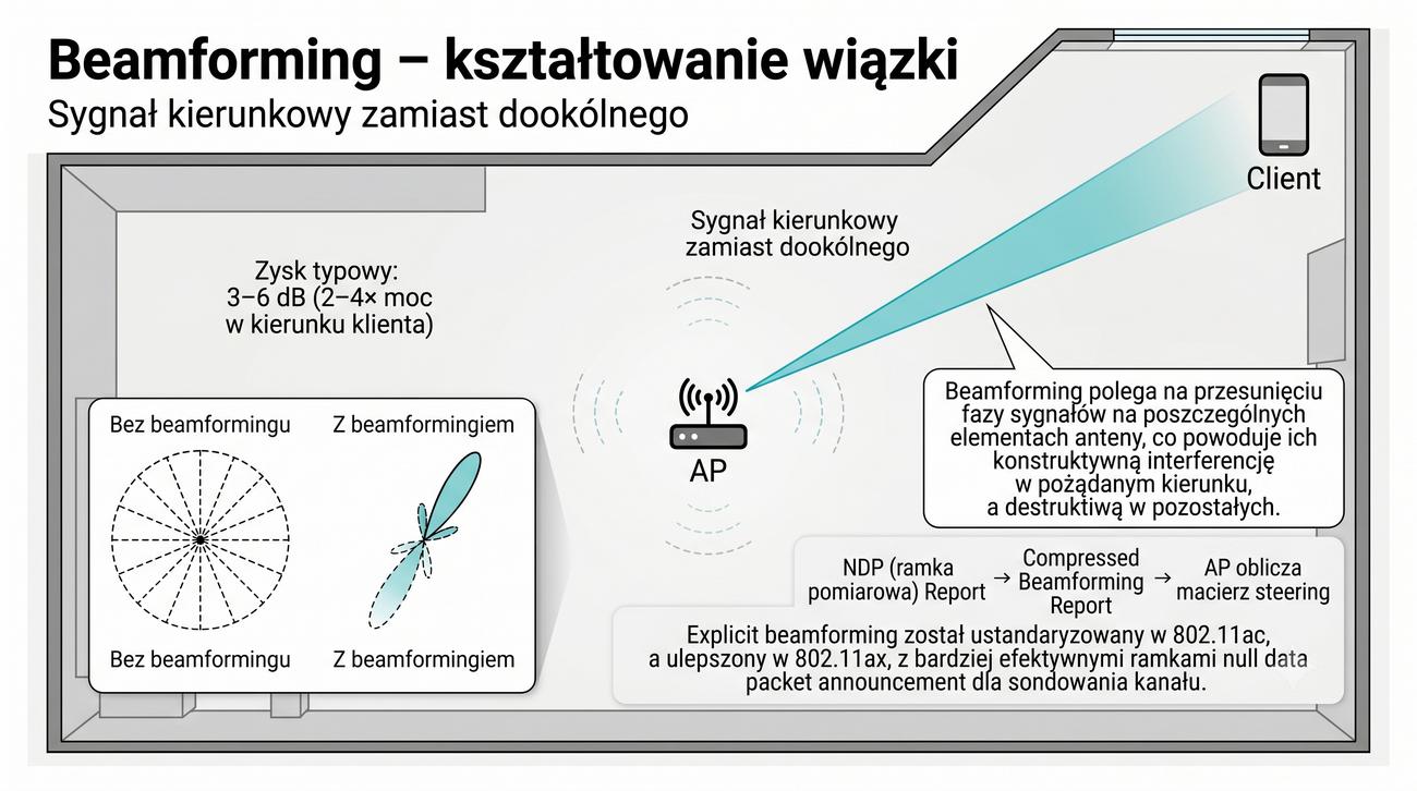 Wiązka kierunkowa z AP do klienta